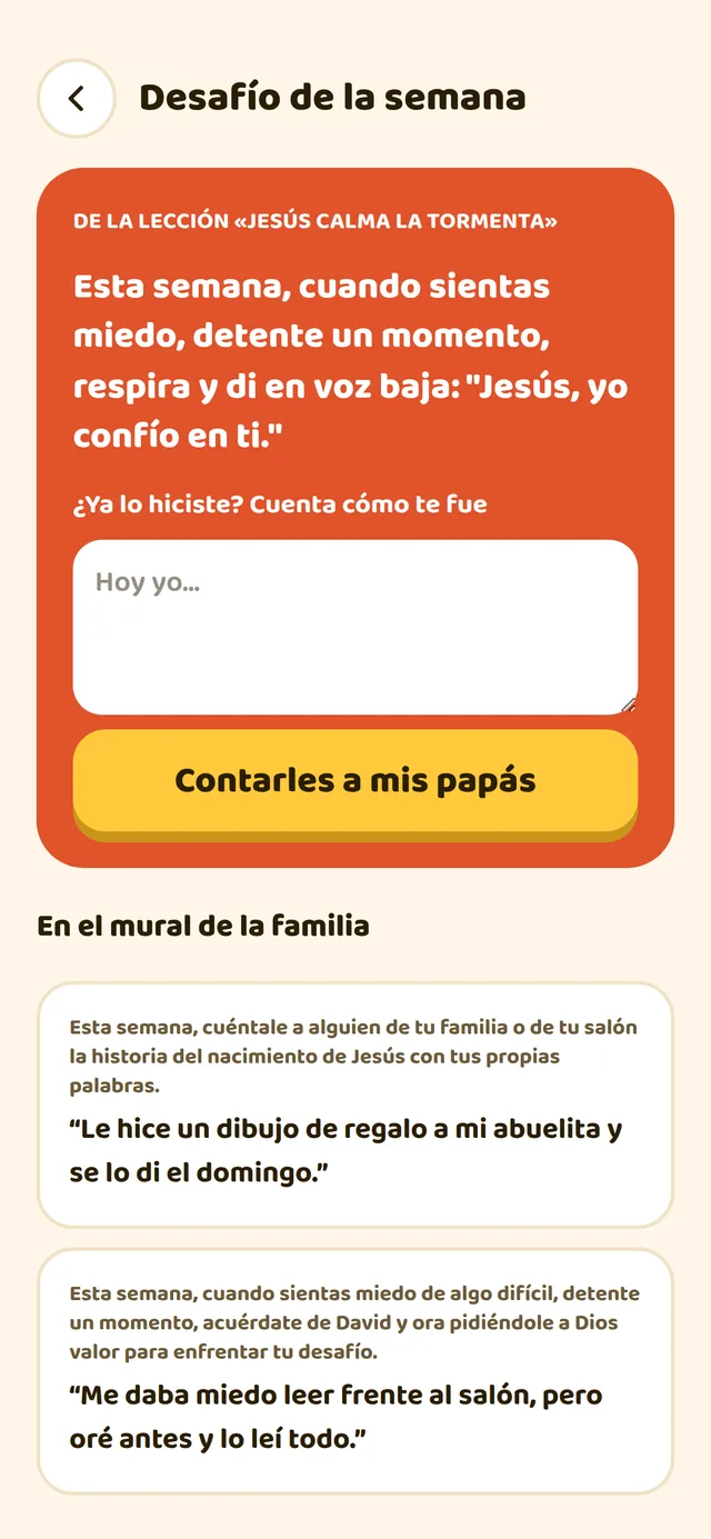 El reto de la semana contado por la niña