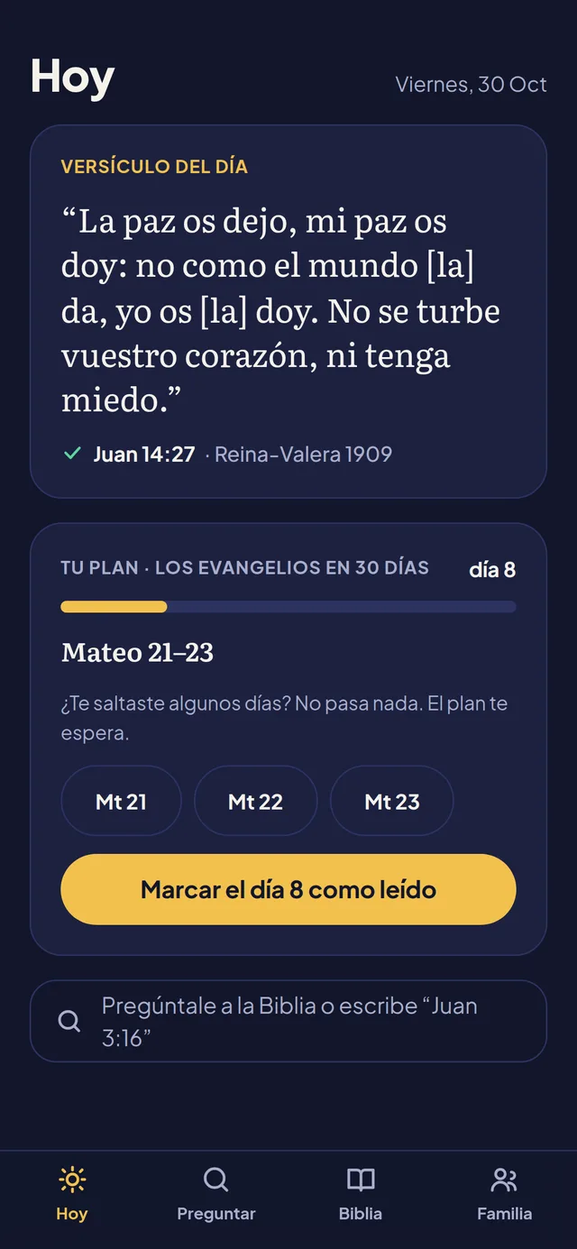 Versículo del día y plan de lectura